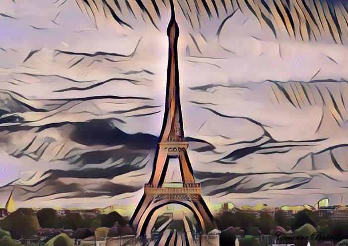 Eiffel Tower From Creative Bubble Art